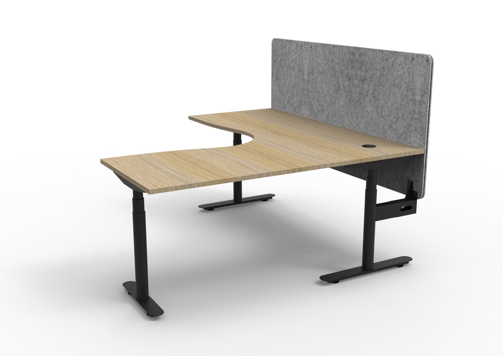 Halo Plus Corner Workstation with Screen