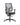 A modern black mesh office chair with adjustable armrests, a padded seat, and a five-star wheeled base, shown from the front on a white background.