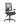 A black mesh and fabric office chair with adjustable armrests, a five-star wheeled base, and a backrest support arm, shown against a plain white background.