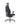 Black office chair with mesh back and armrests on a white background
