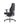 A black ergonomic office chair with a high back, padded armrests, and a five-star wheeled base, shown against a plain white background.