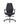 A modern black fabric office chair with adjustable armrests and a five-star wheeled base, shown against a plain white background.