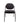 A modern black fabric-upholstered chair with a curved backrest and slim black metal legs, shown against a plain white background.