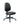 A black high back office chair with a gas lift seat height adjustment, a strong nylon 5 star base with twin wheel hooded castors, and height adjustable back. The chair is shown in a neutral position with a seat height of approximately 50% adjusted.