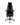A black high-back office chair with a padded headrest, ribbed center backrest, armrests, and a five-wheel wheeled base, shown against a plain white background.