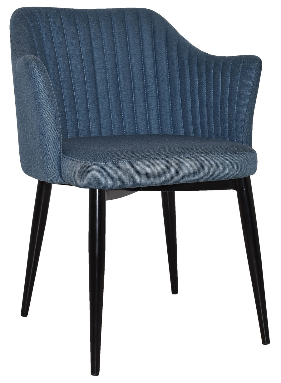 Coogee Armchair - 4 Leg Metal Black - Gravity Denim