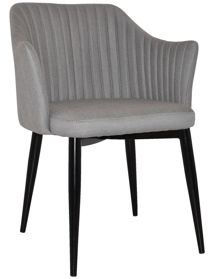 Coogee Armchair - 4 Leg Metal Black - Gravity Steel