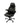 Black faux leather office chair with a high back, padded headrest, adjustable armrests, and a five-wheel swivel base on a white background.