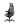 A black faux leather office chair with a high back, vertical channel stitching, adjustable armrests, a headrest pillow, and a five-star wheeled base, shown against a plain white background.