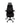 A black high-back office chair with padded armrests, a headrest, and a five-wheel swivel base, shown against a plain white background.