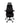 A black high-back office chair with padded armrests, a headrest, and a five-wheel wheeled base, shown against a plain white background.
