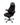 A black high-back office chair with padded armrests, a headrest, and a five-wheel swivel base, shown against a plain white background.