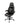 Black faux leather office chair with a high back, padded headrest, adjustable armrests, and a black five-star wheeled base, shown against a plain white background.
