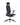 Black office chair with mesh back on a white background