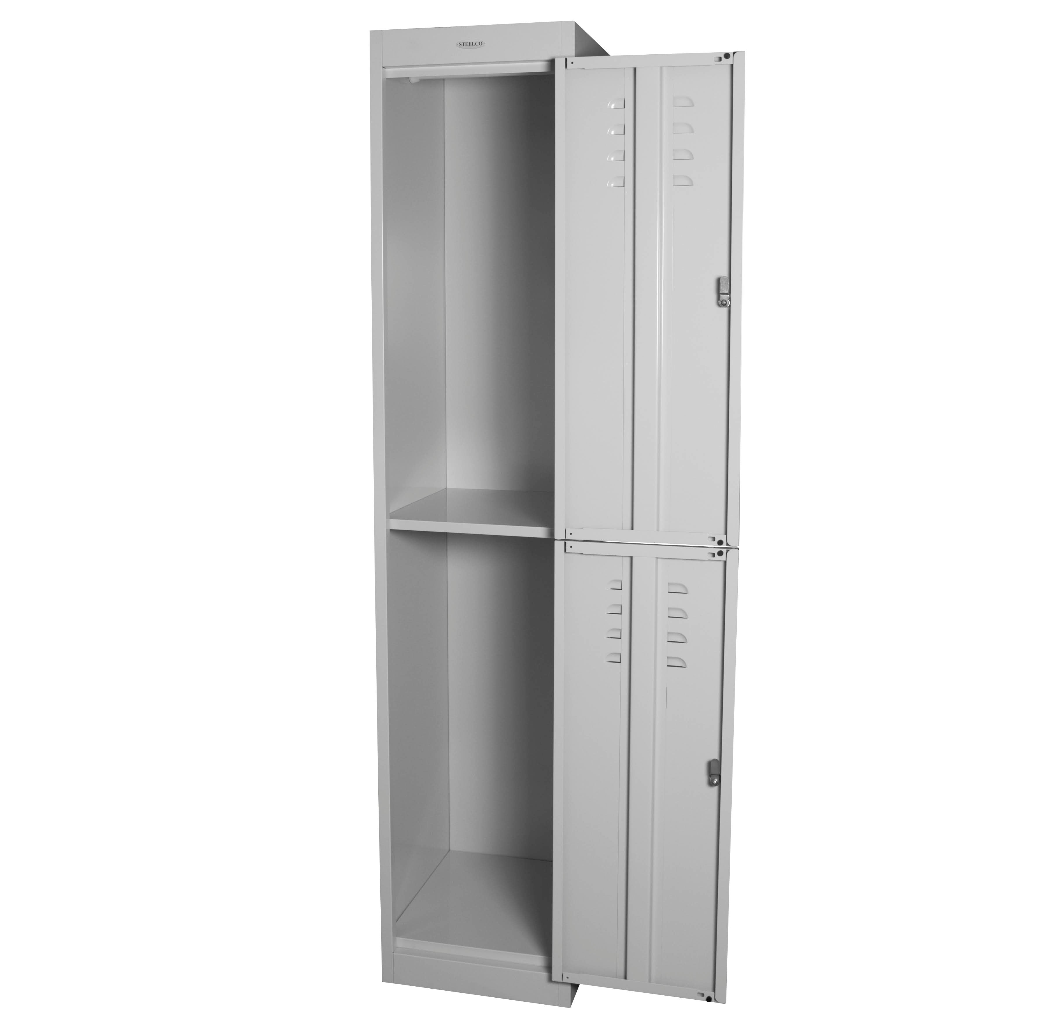 Steel Locker 2 Door Graphite Ripple