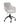 Neutral toned office chair with a light grey upholstery, a 5-star powder coated steel base, and adjustable seat height.