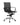 Black mid-back ribbed executive office chair with chrome armrests, adjustment levers, and a polished chrome five-star wheeled base, shown against a plain white background.