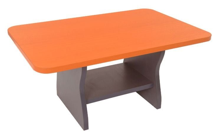 Rapid Worker Slab End Coffee Table - Beech Top - 900mm W x 600m D x 450mm H