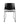 A black, stackable and linkable visitor office chair with a solid backrest and a seat that is 445mmW x 435mmD.
