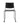 A black, stackable and linkable visitor office chair with a solid backrest and a seat that is 445mmW x 435mmD.