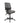 A black high back office chair with a five wheel base and adjustable levers.