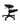A black ergonomic kneeling office chair with a contoured seat, matching knee pad, and five-wheel base on a plain white background.