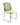 A modern office chair with a lime green mesh backrest, a light yellow-green padded seat cushion, and a chrome steel cantilever frame, shown against a plain white background.