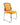 An orange mesh-back office chair with a padded orange seat and a chrome metal frame, shown against a plain white background.