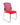 A modern office chair with a bright red mesh backrest and seat cushion, supported by a chrome cantilever frame with black plastic foot pads, shown on a plain white background.