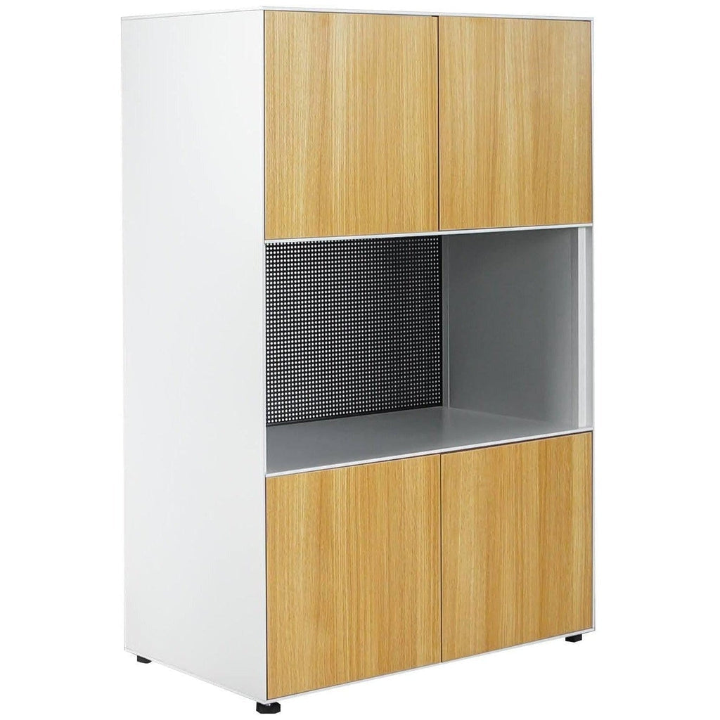 3 Tier 1200mmH 1 Open Shelf 2 Doors Cabinet
