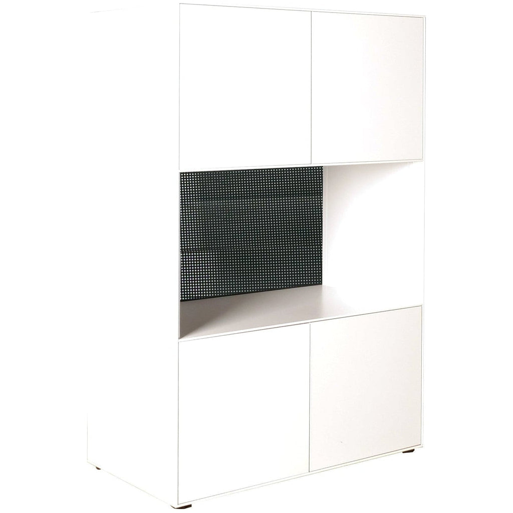3 Tier 1200mmH 1 Open Shelf 2 Doors Cabinet