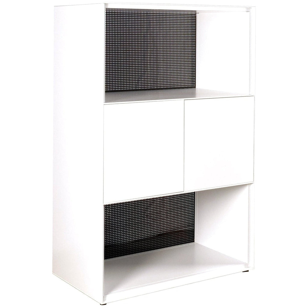 3 Tier 1200mmH 2 Open Shelf 1 Door Cabinet
