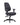 A black high back ergonomic office chair with adjustable armrests, padded seat, adjustment levers and a black five-star wheeled base, shown against a plain white background.