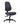 A black high back ergonomic office chair without armrests, padded seat, adjustment levers and a black five-star wheeled base, shown against a plain white background.
