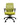 A green ergonomic office chair with a mesh backrest, upholstered seat, adjustable arms, and a five-point wheeled base.