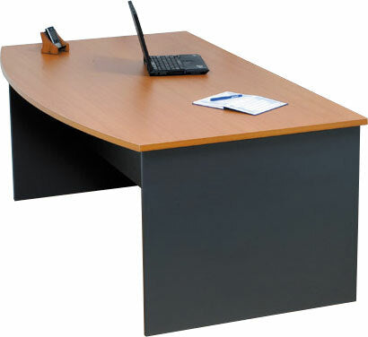 Logan Melamine Bow Front Desk