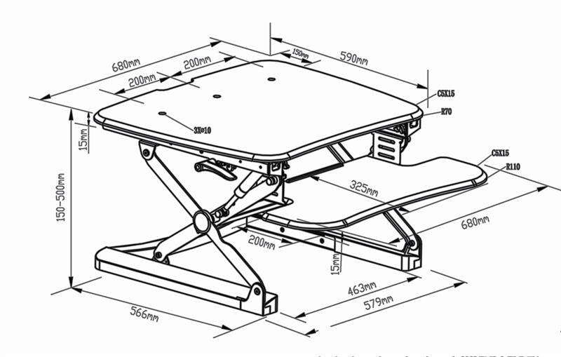 Arise Deskalator Sit Stand Desk Top Riser