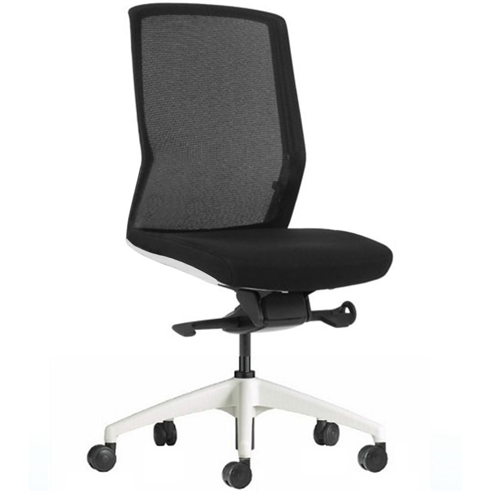 Fursys T40 White Frame Ergonomic Office Chair - No Arms